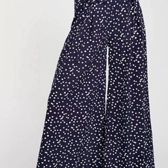 Free People ONE Bette Flare Wide Leg Polka Dot Pants - Picture 7 of 12